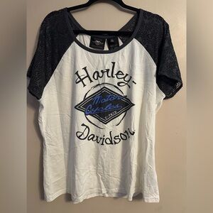 Harley-Davidson Black and White Graphic Tee